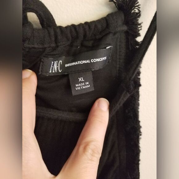 INC Textured Halter Romper Size XL Beachy Boho Travel NWT - Picture 6 of 6